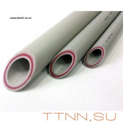 Полипропиленовая труба D20 PN 25 стекловолокно Серый