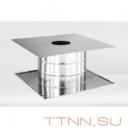 Проходной узел дымохода 90° прямой из нержавеющей стали 0,5 мм D- 280