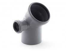 Отвод канализационный Политэк 110х45 с выходом 50 левый