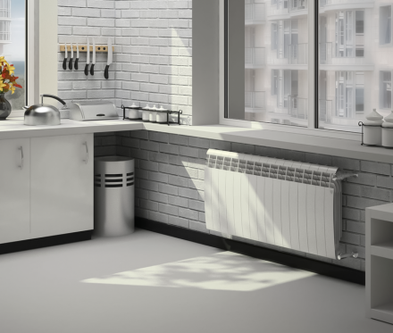 Биметаллический радиатор Royal Thermo BiLiner 500 Bianco Traffico VR80 - 8 секц.