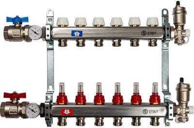 Коллектор с расходомерами STOUT SMS 0907 000006