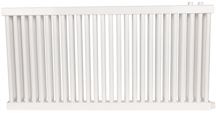 Стальной трубчатый радиатор 2-колончатый Rommer RST 2050/26 нижнее правое подключение RAL9016