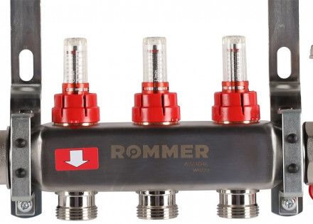 Для отопления Rommer 1&quot;/3/4&quot;x3 с расходомерами (RMS-1210-000003)
