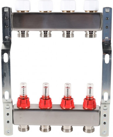 Для отопления Rommer 1&quot;/3/4&quot;x4 с расходомерами (RMS-1200-000004)