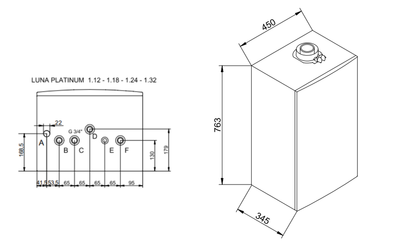Настенный газовый котел Baxi LUNA PLATINUM+ 1.24 GA