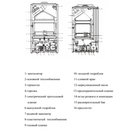 Настенный газовый котел MIZUDO M24ТH OpenTherm