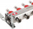 Для отопления Rommer 1&quot;/3/4&quot;x4 с расходомерами (RMS-1201-000004)