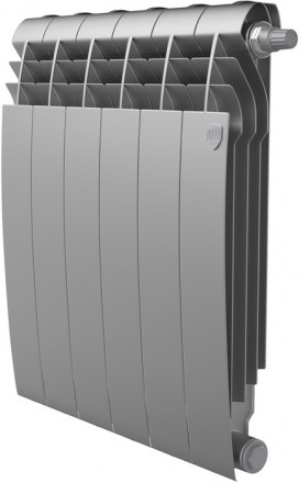 Биметаллический радиатор Royal Thermo BiLiner 500 Silver Satin VR80 - 6 секц.