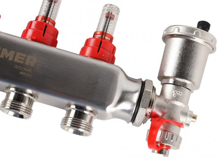 Для отопления Rommer 1&quot;/3/4&quot;x4 с расходомерами (RMS-1210-000004)