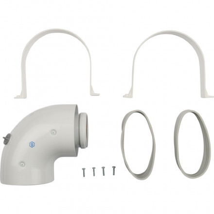 Адаптер коаксиальный STOUT для котла угловой 90° D60/100