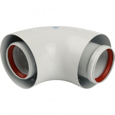 Адаптер коаксиальный STOUT для котла угловой 90° D60/100