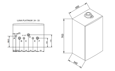 Настенный газовый котел Baxi LUNA PLATINUM+ 33 GA