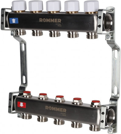 Для отопления Rommer 1&quot;/3/4&quot;x5 с запорными клапанами (RMS-3200-000005)