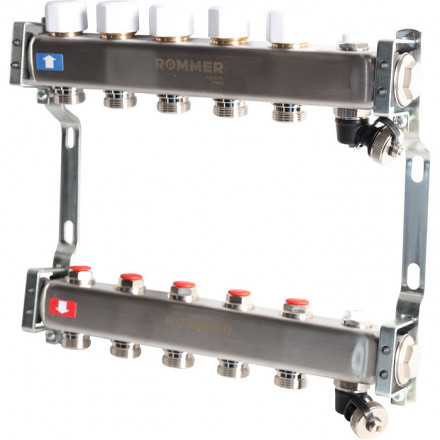 Для отопления Rommer 1&quot;/3/4&quot;x5 с запорными клапанами (RMS-3201-000005)