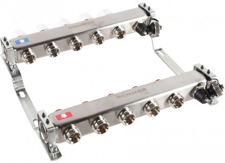 Для отопления Rommer 1&quot;/3/4&quot;x5 с запорными клапанами (RMS-3201-000005)