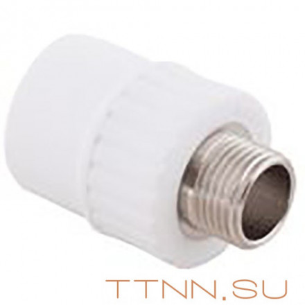 Муфта РосТурПласт PN25 комбинированная, наруж. резьба (под ключ) 110х4&quot; арт.19165