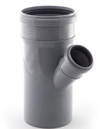 Тройник канализационный переходной Политэк 110-50-110 угол 45
