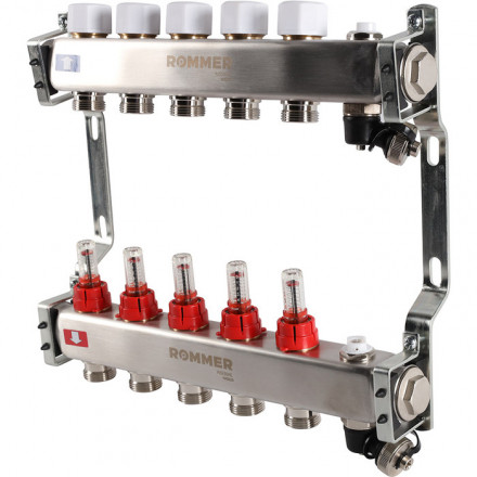 Для отопления Rommer 1&quot;/3/4&quot;x5 с расходомерами (RMS-1201-000005)