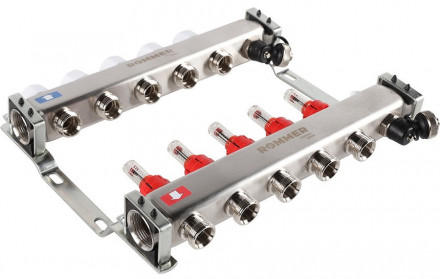 Для отопления Rommer 1&quot;/3/4&quot;x5 с расходомерами (RMS-1201-000005)