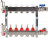 Для отопления Rommer 1&quot;/3/4&quot;x5 с расходомерами (RMS-1210-000005)