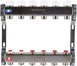 Для отопления Rommer 1&quot;/3/4&quot;x6 с запорными клапанами (RMS-3200-000006)