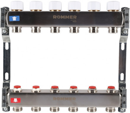 Для отопления Rommer 1&quot;/3/4&quot;x6 с запорными клапанами (RMS-3200-000006)