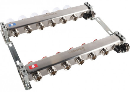 Для отопления Rommer 1&quot;/3/4&quot;x6 с запорными клапанами (RMS-3201-000006)