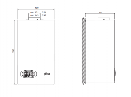 Настенный газовый котел Ferroli Divatech D C24 (0DAC4YYA)