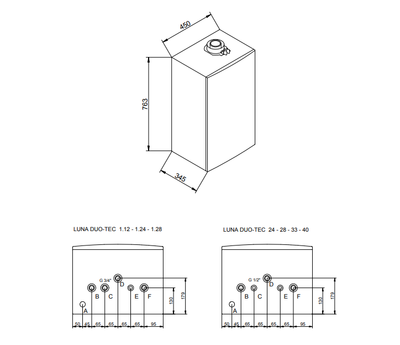 Настенный газовый котел 28 кВт Baxi LUNA Duo-tec E 28