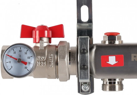 Для отопления Rommer 1&quot;/3/4&quot;x6 с запорными клапанами (RMS-3210-000006)