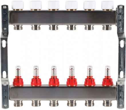 Для отопления Rommer 1&quot;/3/4&quot;x6 с расходомерами (RMS-1200-000006)