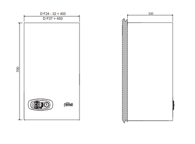 Настенный газовый котел Ferroli Divatech D F32 (0DAF7YYA)