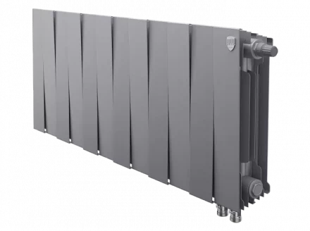 Биметаллический радиатор отопления Royal Thermo PianoForte 300 12 секций Silver Satin VDR
