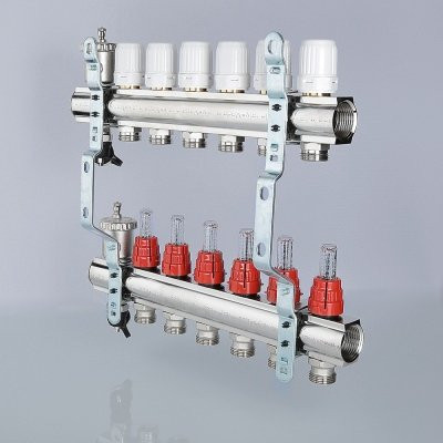 Коллекторный блок Valtec VTc.596.EMNX.0612 1&quot;, 12 x 3/4&quot; евроконус