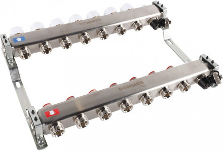 Для отопления Rommer 1&quot;/3/4&quot;x7 с запорными клапанами (RMS-3201-000007)