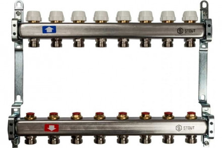 Коллектор с запорными клапанами STOUT SMS 0922 000008
