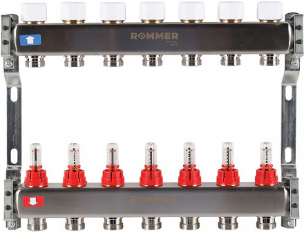 Для отопления Rommer 1&quot;/3/4&quot;x7 с расходомерами (RMS-1200-000007)