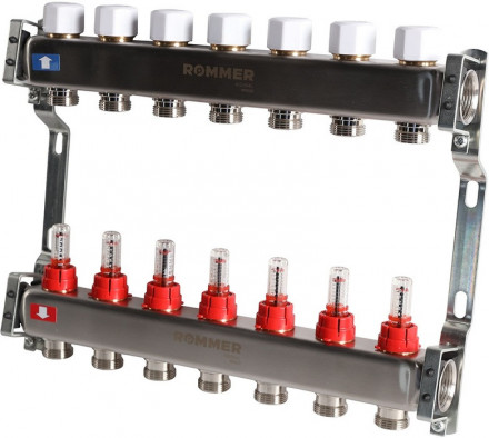 Для отопления Rommer 1&quot;/3/4&quot;x7 с расходомерами (RMS-1200-000007)