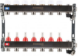 Для отопления Rommer 1&quot;/3/4&quot;x7 с расходомерами (RMS-1201-000007)