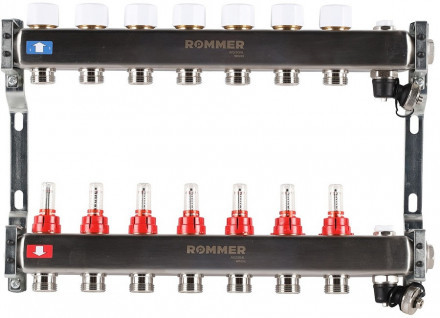 Для отопления Rommer 1&quot;/3/4&quot;x7 с расходомерами (RMS-1201-000007)