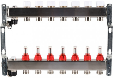 Для отопления Rommer 1&quot;/3/4&quot;x7 с расходомерами (RMS-1201-000007)