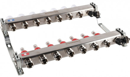 Для отопления Rommer 1&quot;/3/4&quot;x7 с расходомерами (RMS-1201-000007)