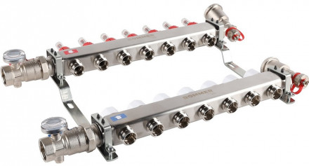 Для отопления Rommer 1&quot;/3/4&quot;x7 с расходомерами (RMS-1210-000007)
