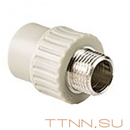 Муфта РосТурПласт PN25 комбинированная, наруж. резьба 40х1 1/4&quot; арт.15909