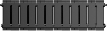 Биметаллический радиатор Royal Thermo PianoForte 200 /Noir Sable - 12 секц.