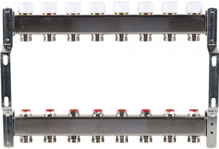 Для отопления Rommer 1&quot;/3/4&quot;x8 с запорными клапанами (RMS-3200-000008)