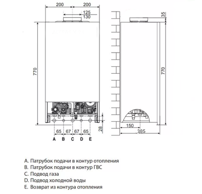 Настенный газовый котел Ariston GENUS ONE SYSTEM 35