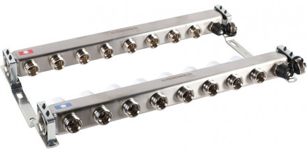 Для отопления Rommer 1&quot;/3/4&quot;x8 с запорными клапанами (RMS-3201-000008)