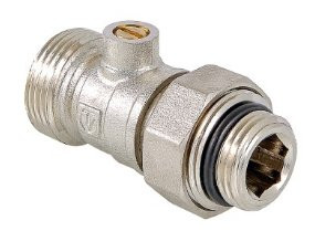Кран для нижнего подключения радиатора Valtec 1/2х3/4