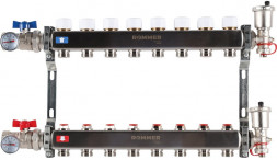 Для отопления Rommer 1&quot;/3/4&quot;x8 с запорными клапанами (RMS-3210-000008)